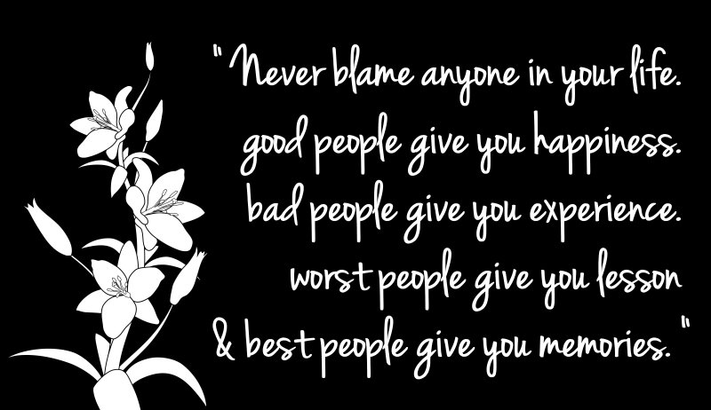 Never Blame Anyone - Motivational Quotes