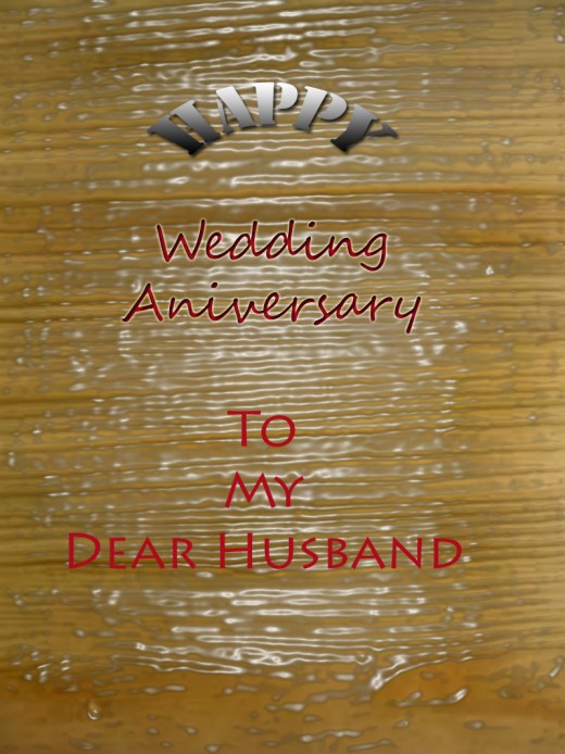 To my dear husband - Wedding Anniversary Wishes