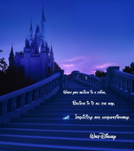 Disney Castle With Slipper - Walt Disney Quotes