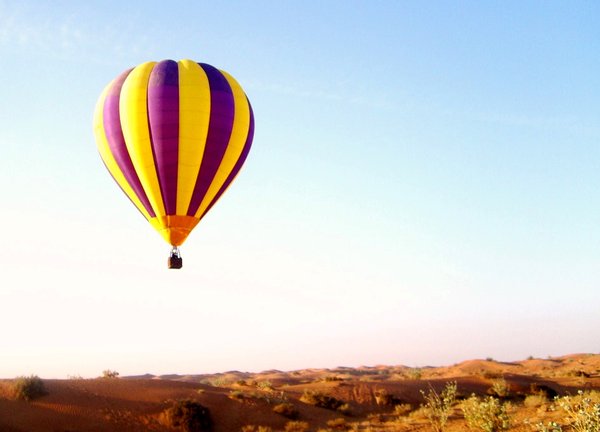 Desert hot air balloons