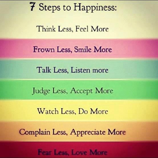 Steps To Happiness - Happiness Quotes