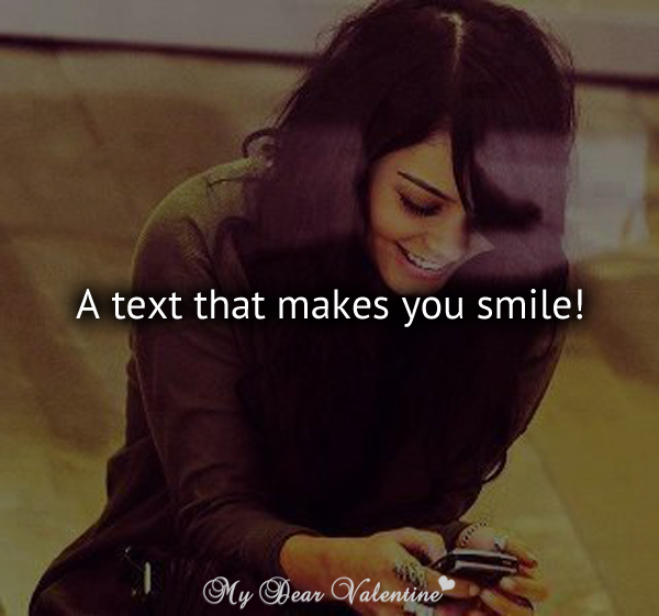 A text that makes you smile - Romantic quotes