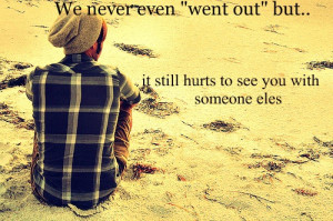 Hurts to see you with someone else - Jealousy Quotes for Friends