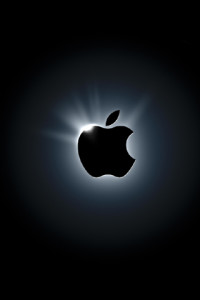 Black Apple logo - iPhone Wallpaper