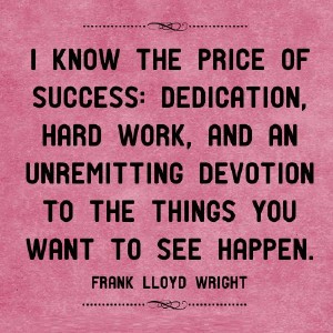 Dedication, Hard work and Devotion - Success Quotes