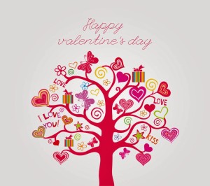 Gifts and love tree - Valentines Day Wallpapers