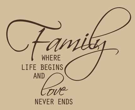 Family Where life begins - Family Quotes And Saying