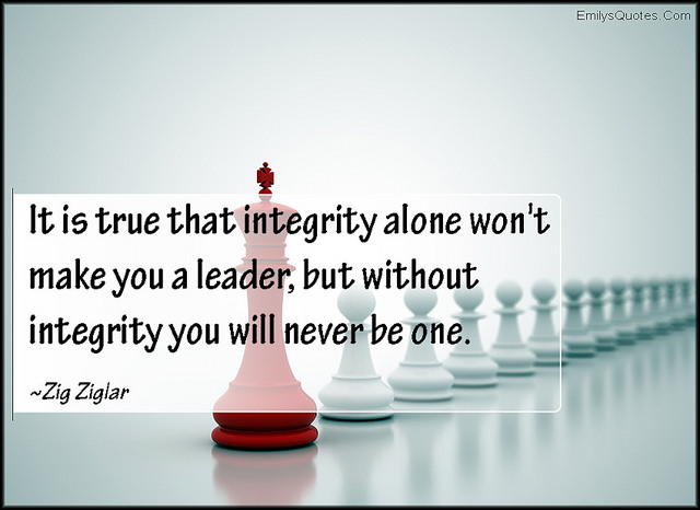 Integrity inspirational quote about leadership
