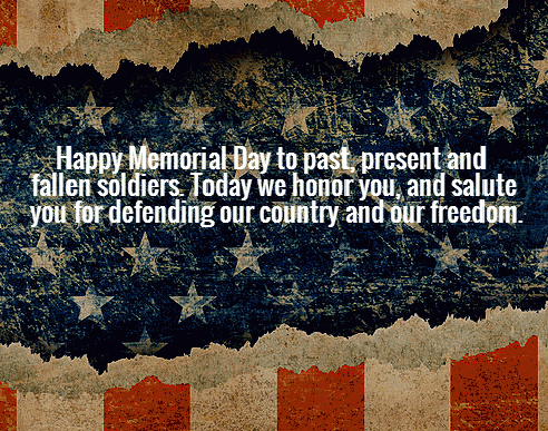 Happy memorial day to past