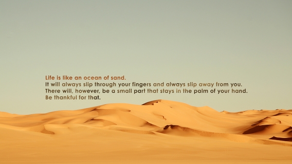 Life is like an ocean of sand inspirational quotes for soldier