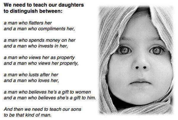 We need to teach our daughters to distinguish between mother day quote