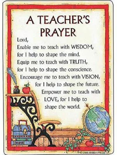 Prayers Of teachers teacher inspirational quote
