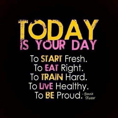 Start Fresh positive workout quotes