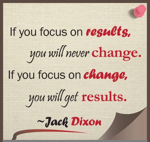  Focus On Results positive change quote