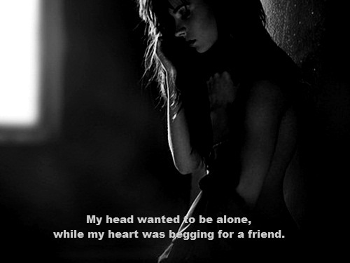 Wanted To be Alone one sided friendship quote