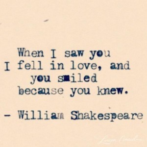 Fell In Love - Shakespeare Quotes
