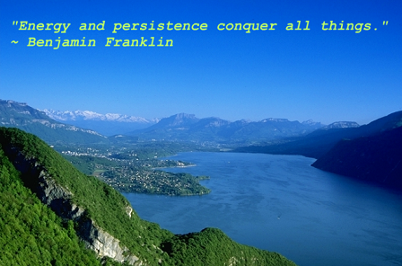 Energy and persistence conquer - Encouragement Quotes