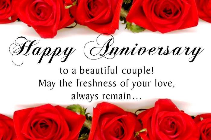 To a beautiful couple - Wedding Anniversary Wishes