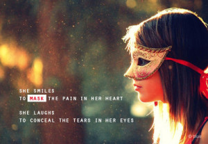 Hide pain In Heart - Lie Quotes