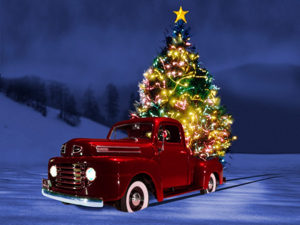 Digital Christmas Car tree - Christmas Wallpapers