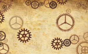 Steampunk, classical design - Twitter Backgrounds