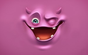 Lovely purple funny smile, share with loved ones - Smiley Faces