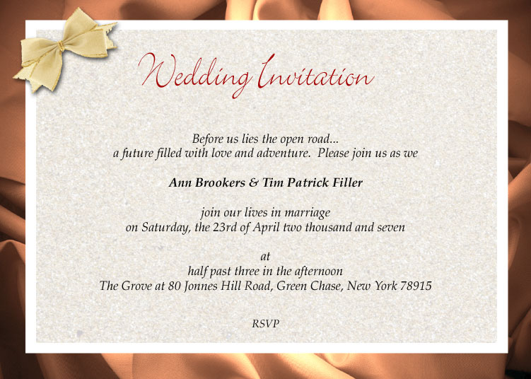 Classic wedding invitations
