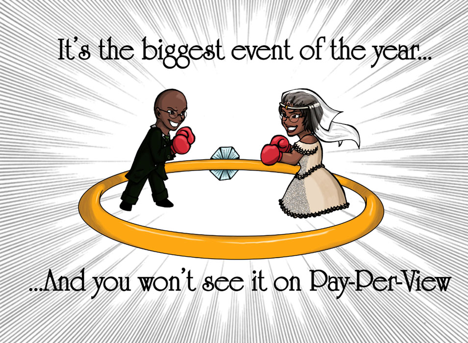 Boxing Card save the date ideas