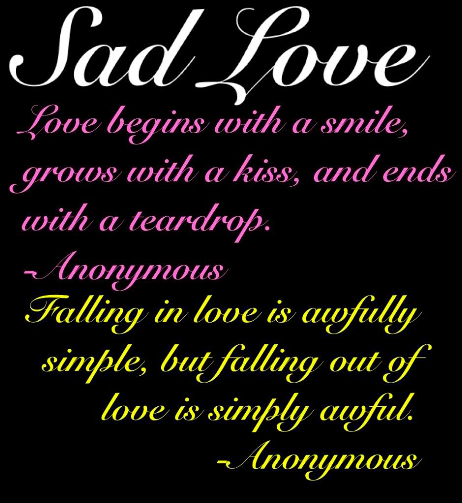 Sad Love love poems for him