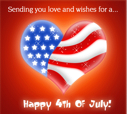 Sending you love and wishes independence day 1776
