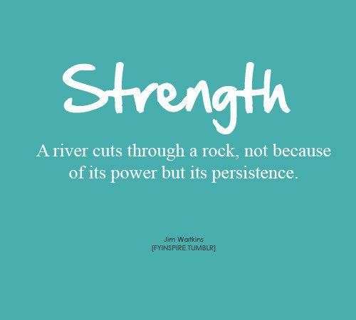 Persistence, best strength - Quotes About Strength