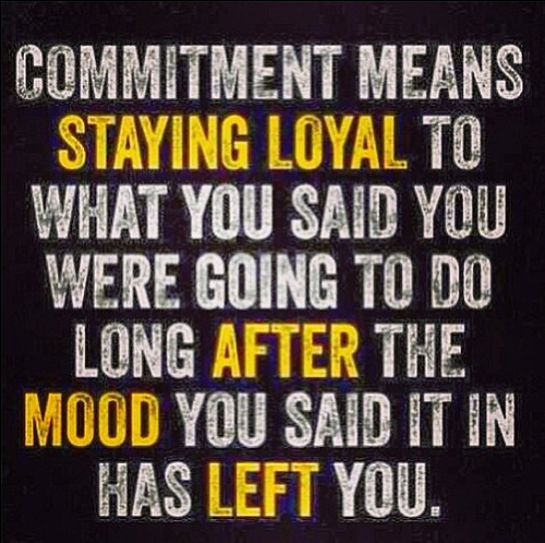 Commitment  positive workout quotes